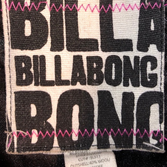 Billabong Plaid Peacoat. Sz: Small. - Picture 2 of 4